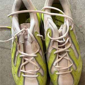 Adidas Neon Green and White Sneakers